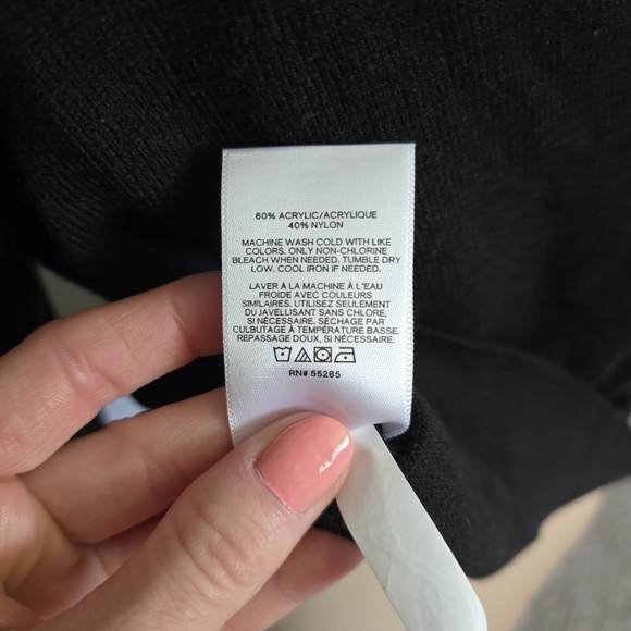 Express Soft Black Long Sleeve Sweater With Back Cut Out - Medium - Picture 5 of 7